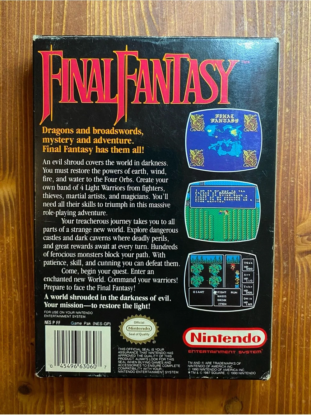 Final Fantasy NES Nintendo Promotional Offer Game